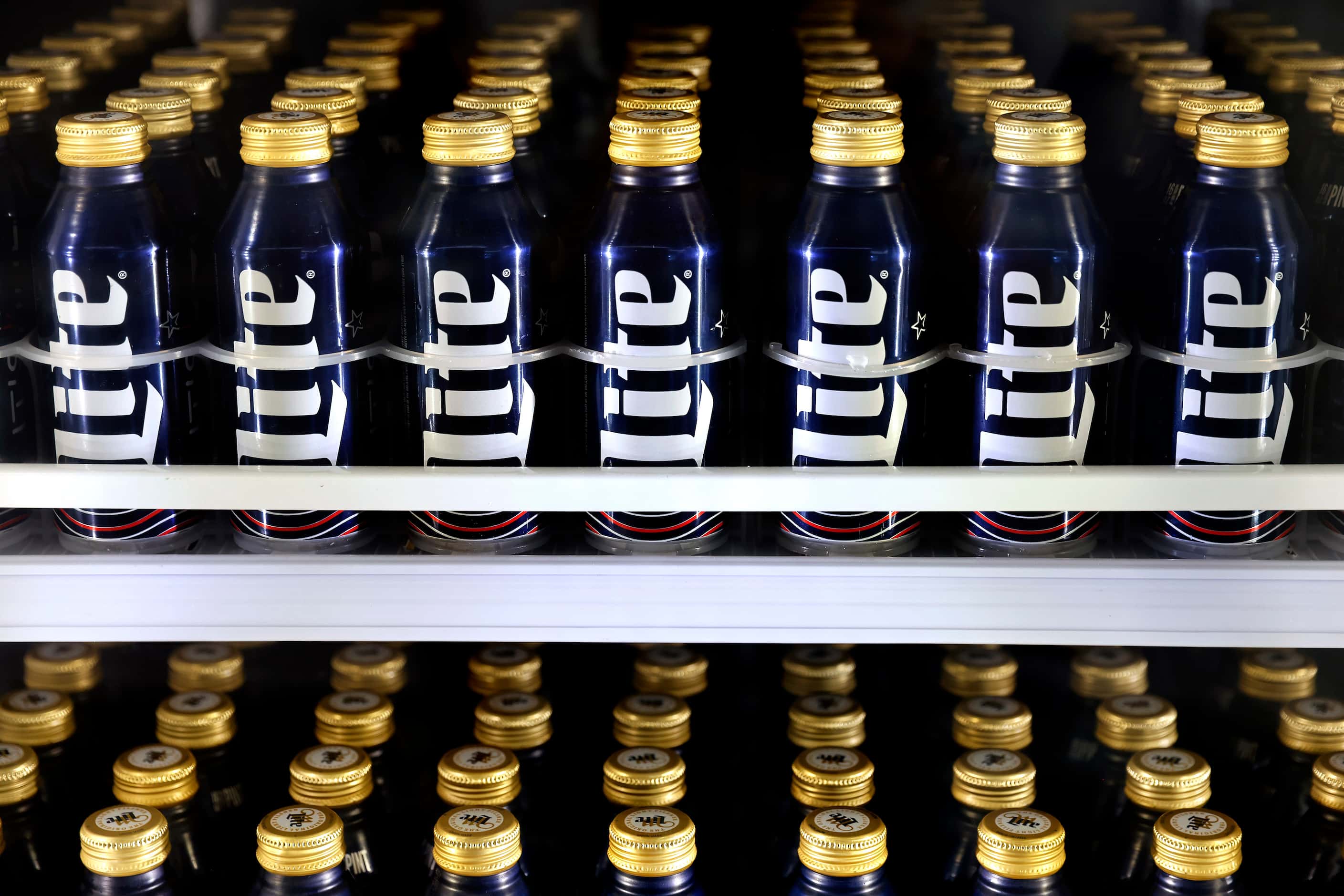 Coolers full of Miller produced beer is in the 1200 sq feet cooler as part of the newly...