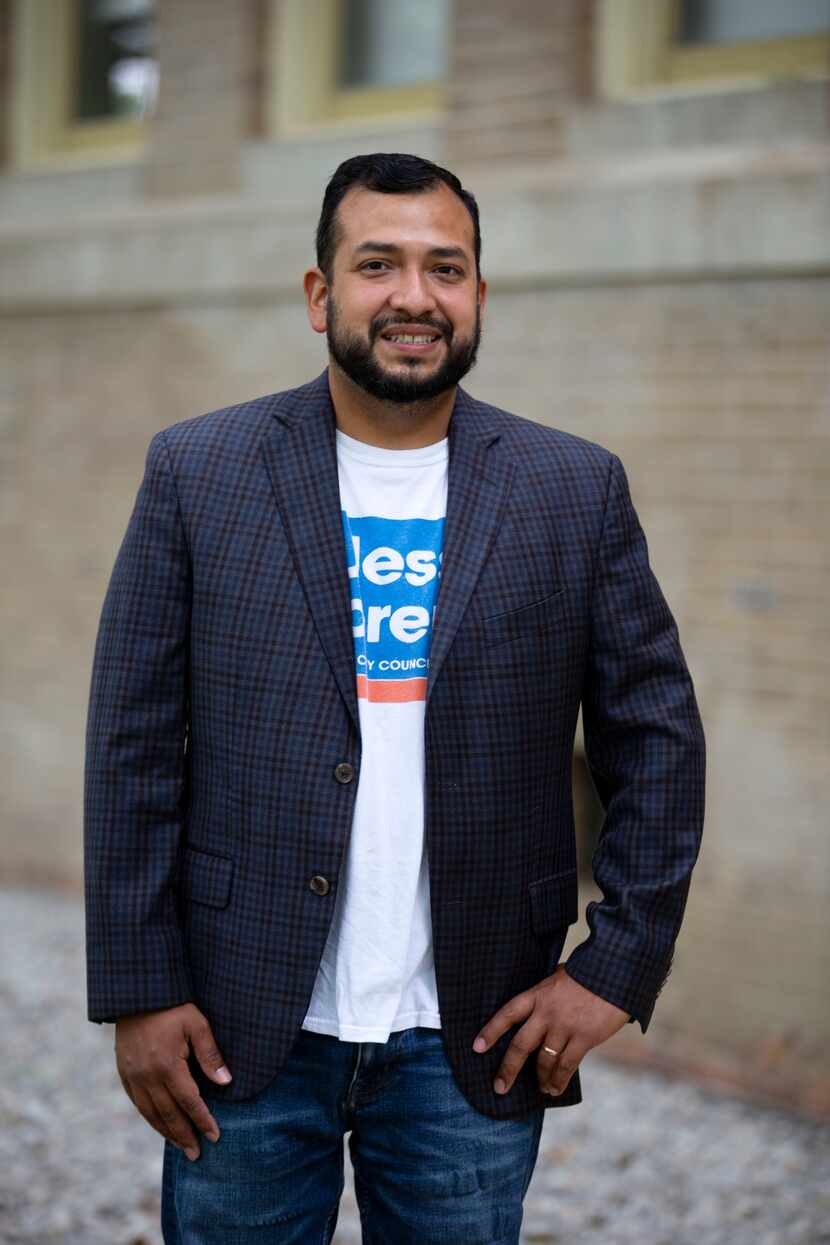 Jesse Moreno, a Dallas City Council candidate, is running to represent District 2, shown on...