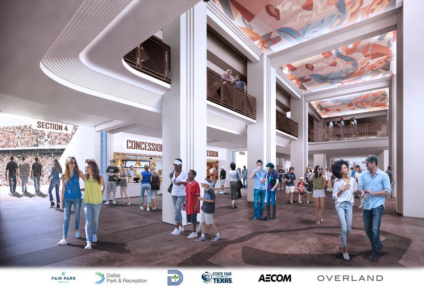 The Cotton Bowl in Fair Park, shown in a rendering, is expected to undergo $140 million in...