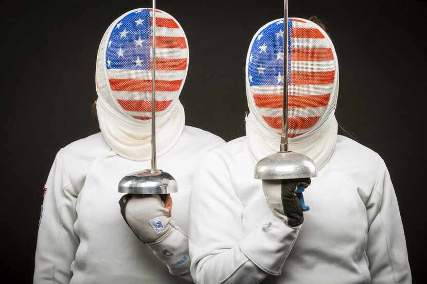 Olympic fencers, and sisters, Courtney (right) and Kelley Hurley photographed on Tuesday,...