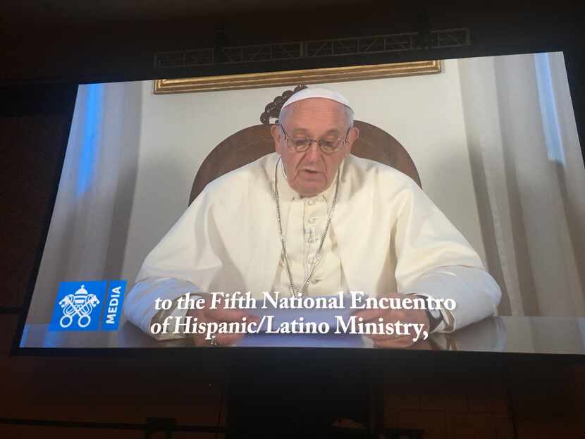 El Papa Francisco envió un saludo en video a los participantes hispanos del V Encuentro...