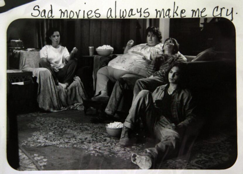 A scrapbook photo from the 1993 movie What's Eating Gilbert Grape includes Darlene Cates...