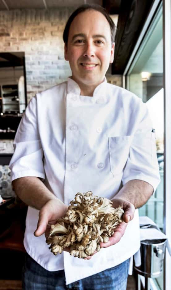 Gemma's Stephen Rogers with maitake mushrooms