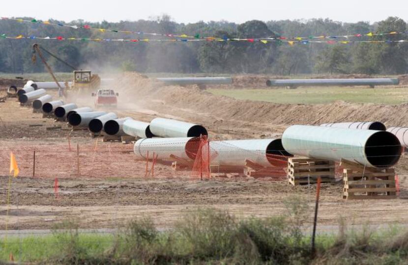 
The section of Keystone from Cushing, Okla., to Nederland was under construction in 2012;...