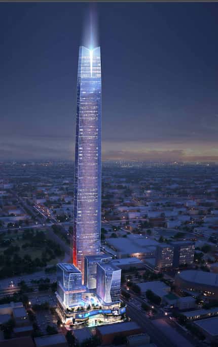 Developers of a downtown Oklahoma City mixed-use project are proposing a 1,907-foot tower.