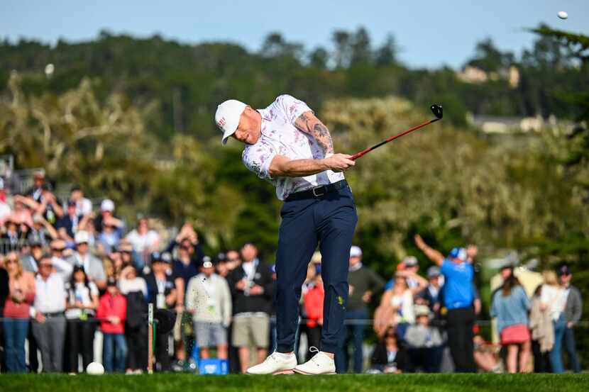 Saúl  'Canelo' Alvarez durante su participación en el torneo de golf  AT&T en Pebble...