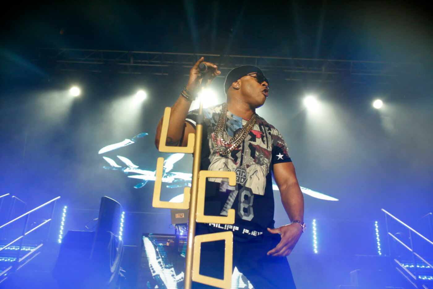 LL Cool J performs during the Kings Of The Mic concert at Gexa Energy Pavilion in Dallas...