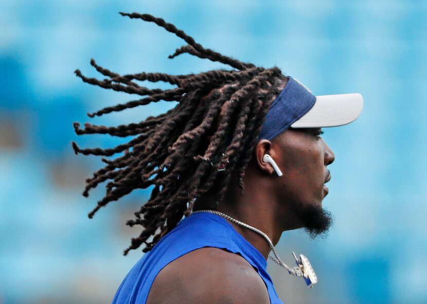 Dallas Cowboys defensive end Demarcus Lawrence (90) is pictured before the Dallas Cowboys...