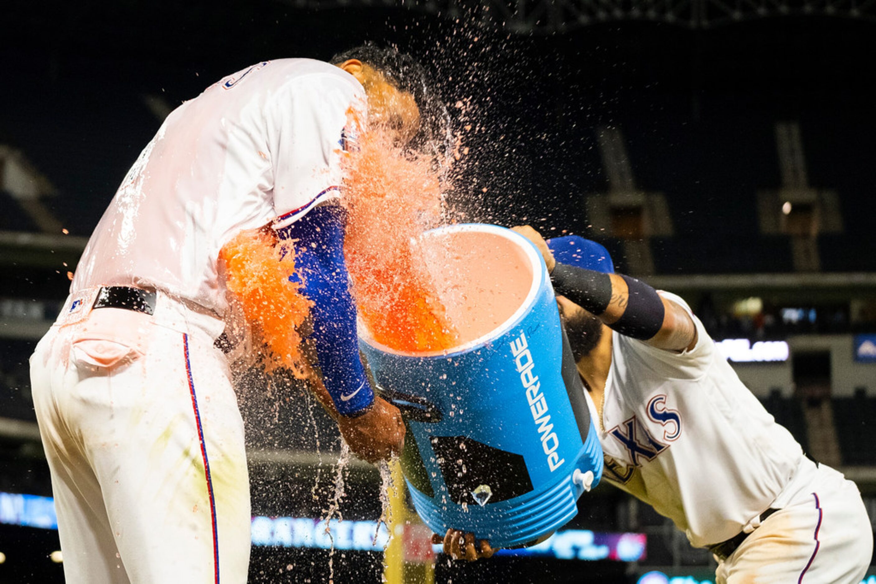 at Globe Life Park on Tuesday, April 2, 2019, in Arlington. (Smiley N. Pool/The Dallas...