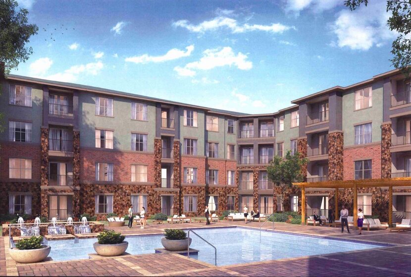 Lakeside Lofts is being built in the Mercer Crossing development near LBJ Freeway and Luna...