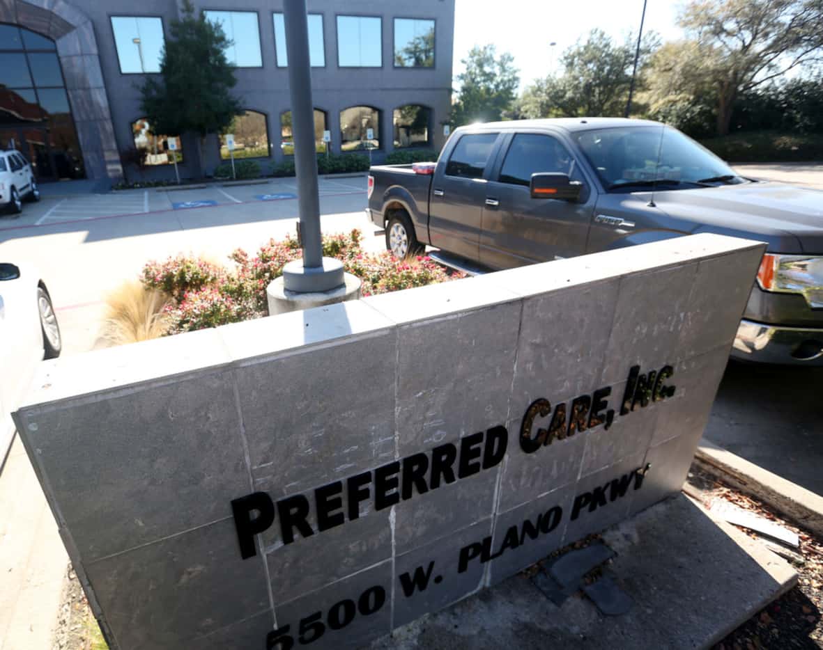 A building where the offices of Preferred Care, Inc. is located at 5500 W. Plano Parkway, in...