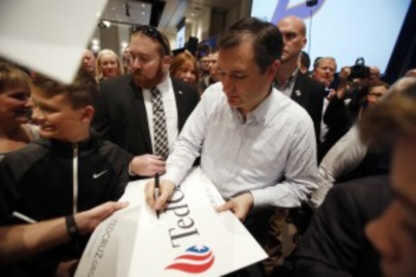  Ted Cruz greeted supporters in Idaho after speaking at a rally on the campus of Boise State...