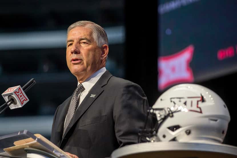 Big 12 Commissioner Bob Bowlsby speaks during the Big 12 Conference Media Days event at the...