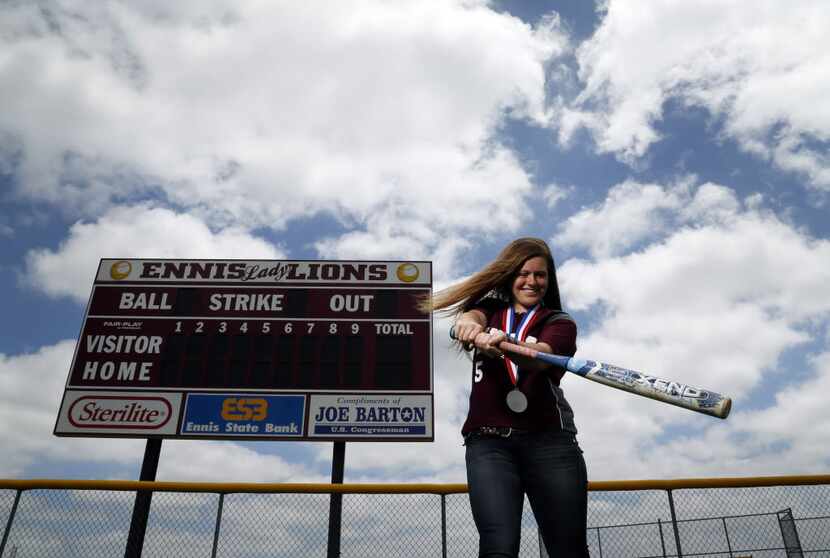 Ennis High School junior softball player Julia Hollingsworth is DMN Softball Player of the...