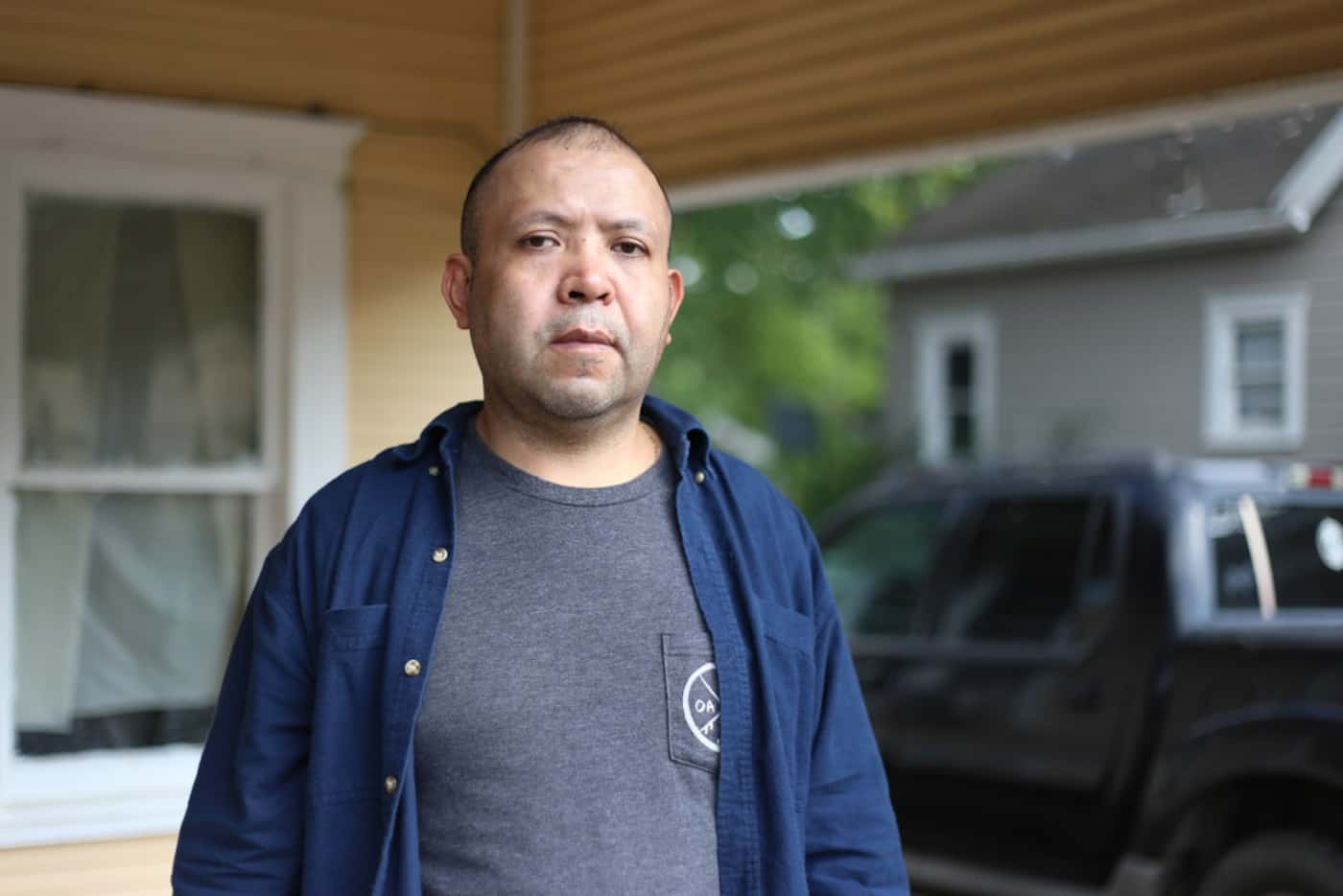 Armando Rivera stands outside his home in Commerce, TX, Oct. 7, 2018.
The Mexican immigrant...