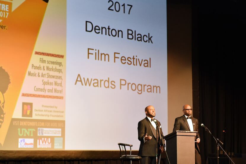 Kevin Daniels, left, and Anthony Johnson, "The Movie Bruthas," hosted the first-ever awards...