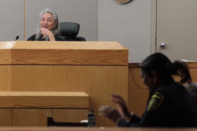 
Levario shares a laugh with Chantel Kirby as the two recollect a recent case in the...