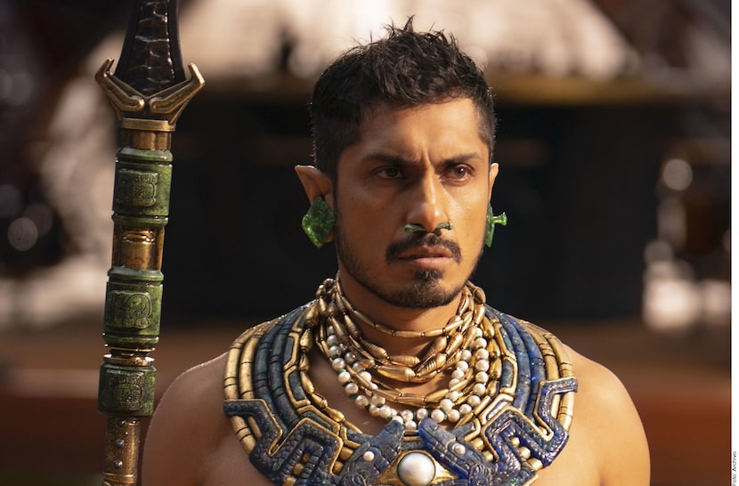 El actor mexicano Tenoch Huerta, caracterizado como Namor en la cinta 'Black Panther:...