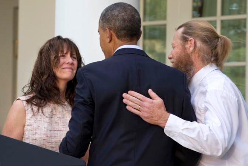 
Bowe Bergdahl’s parents, Jani and Bob, met with President Barack Obama in the Rose Garden...