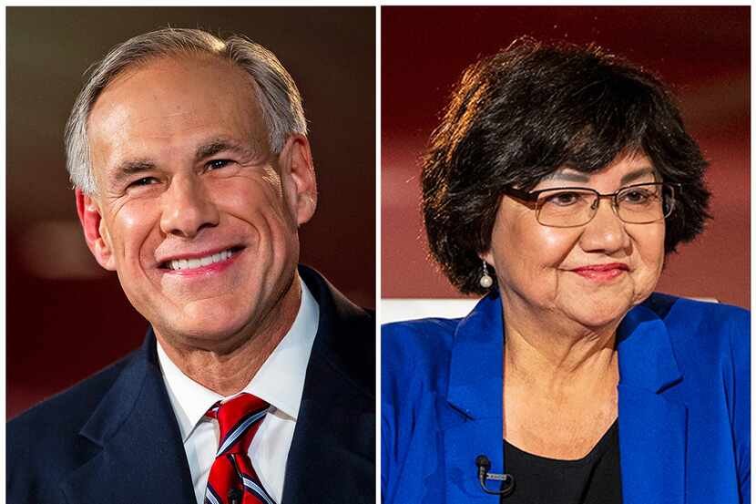 This combination of Sept. 28, 2018, file photo, shows candidates for Texas governor in the...