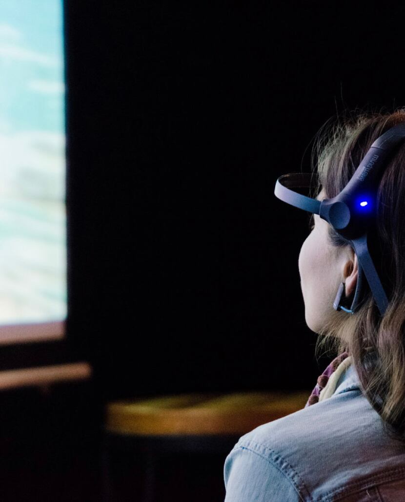Headset for viewing LUCiD underwater art by Jeremy McKane