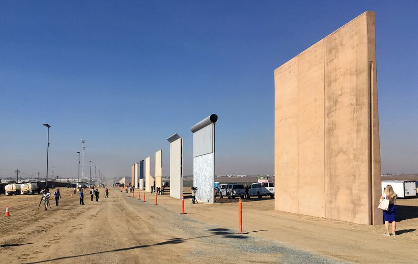 Contractors have completed eight prototypes of President Donald Trump's proposed border wall...