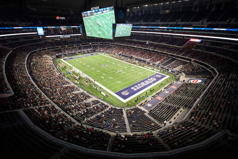 A view of the crowd during the final day of the UIL football championships at AT&T Stadium...