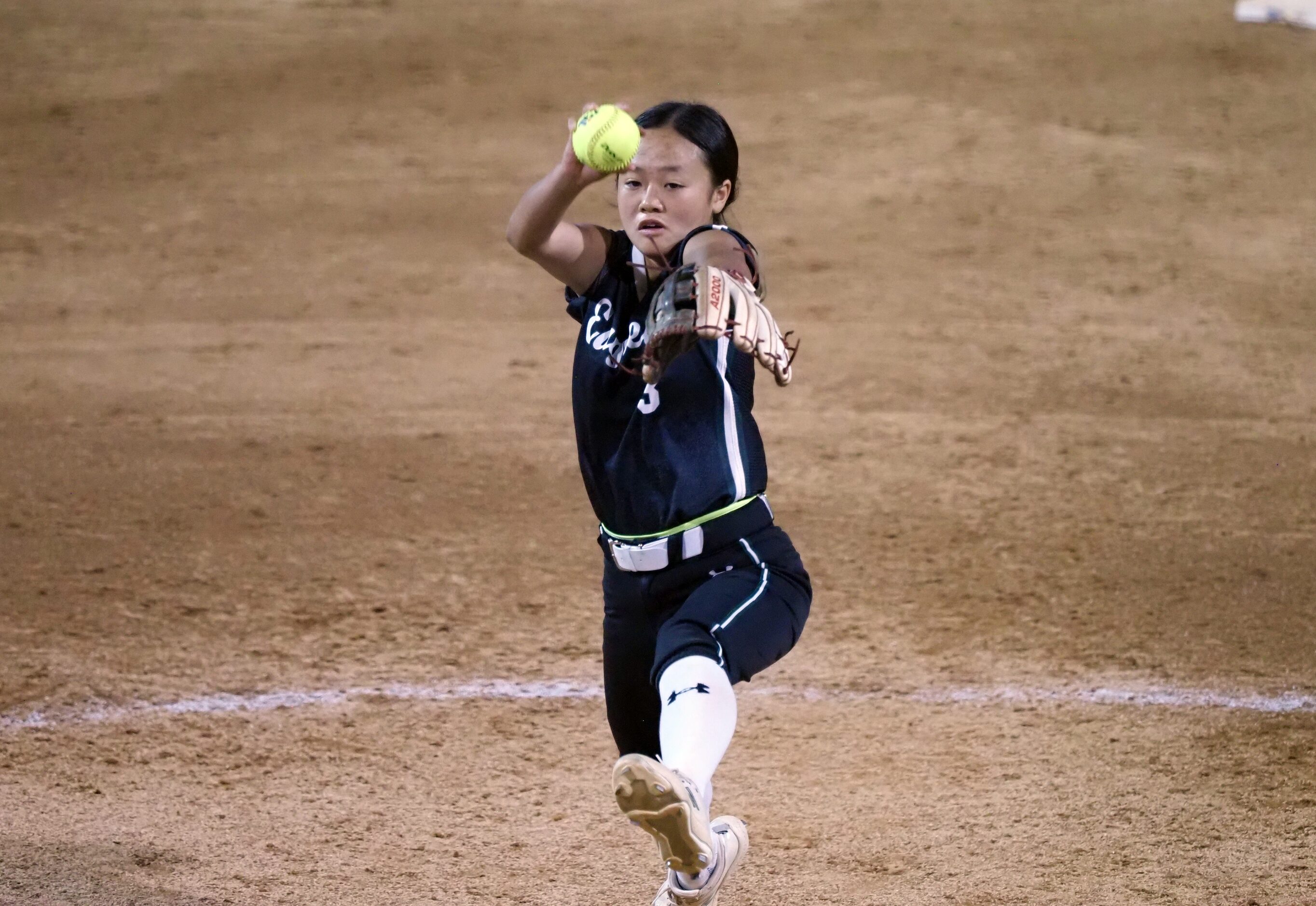 Mansfield Lake Ridge pitcher Avery Hang pitches against Northside O’Connor in the Class 6A...