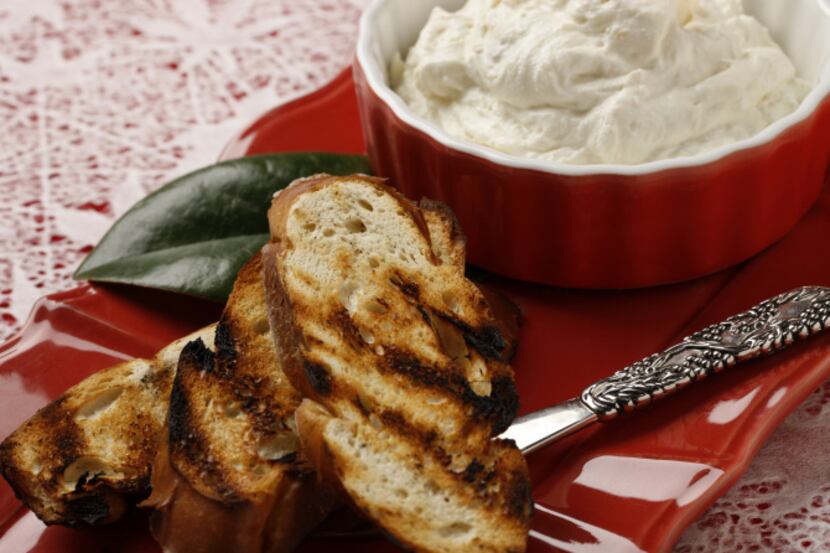 Grilled Pretzel Bread With Goat Cheese Spread