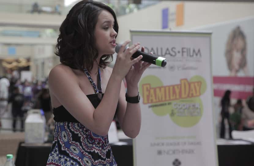Hayley Orrantia sang at the Dallas International Film Festival Family Day before the...