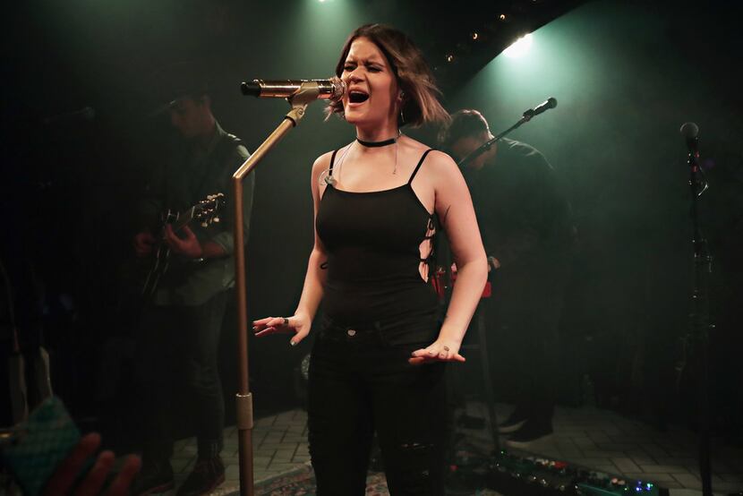 Maren Morris performs a private concert for SiriusXM at The McKittrick Hotel on September...