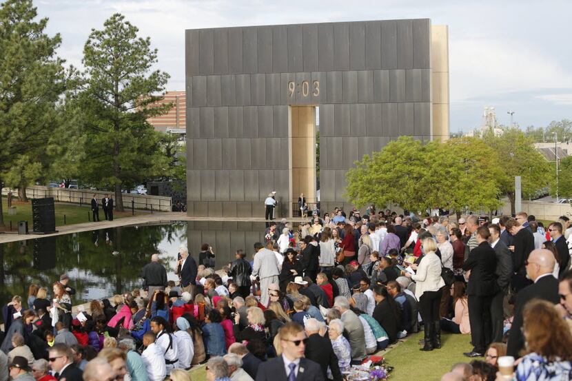  Thousands of people attended the Oklahoma City Bombing's 20th anniversary memorial service...