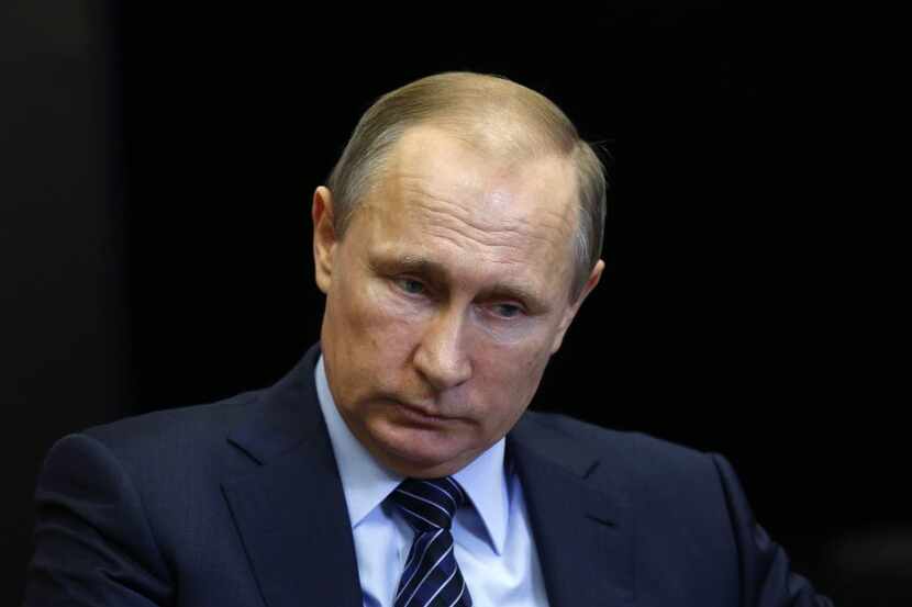  Russian President Vladimir Putin attends a meeting with Jordanian King Abdullah II (not...