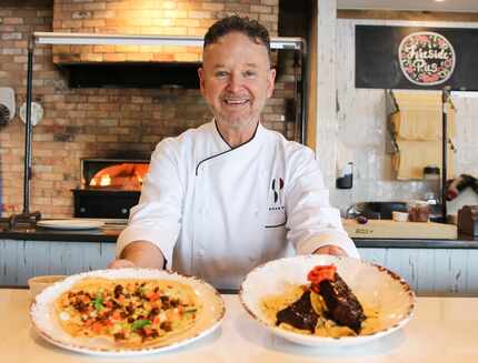 Retired Dallas chef Stephan Pyles partnered with Fireside Pies in 2020 to create 10 new...