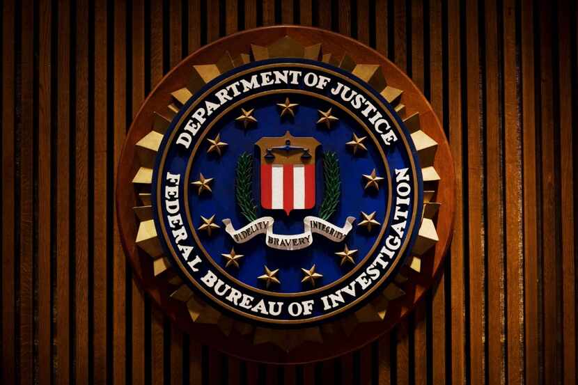 A crest of the Federal Bureau of Investigation(FBI) inside the J. Edgar Hoover FBI Building...