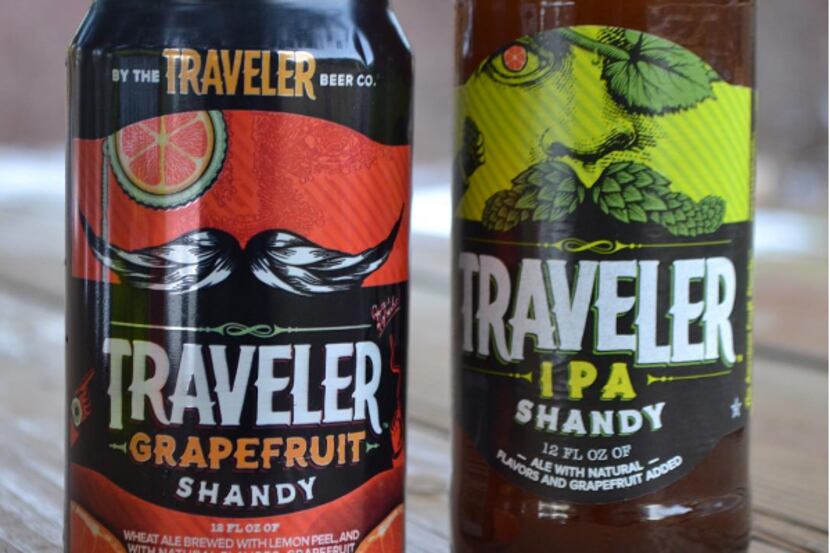 Traveler Beer Co. has several shandys to choose form, including the grapefruit flavor (left)...