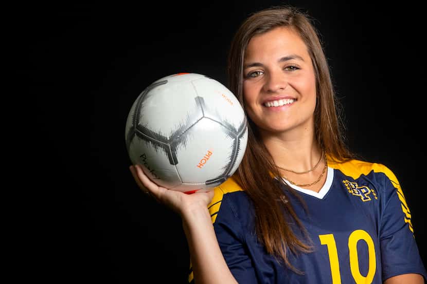 Highland Park senior soccer player Presley Echols poses for a portrait at her home in...