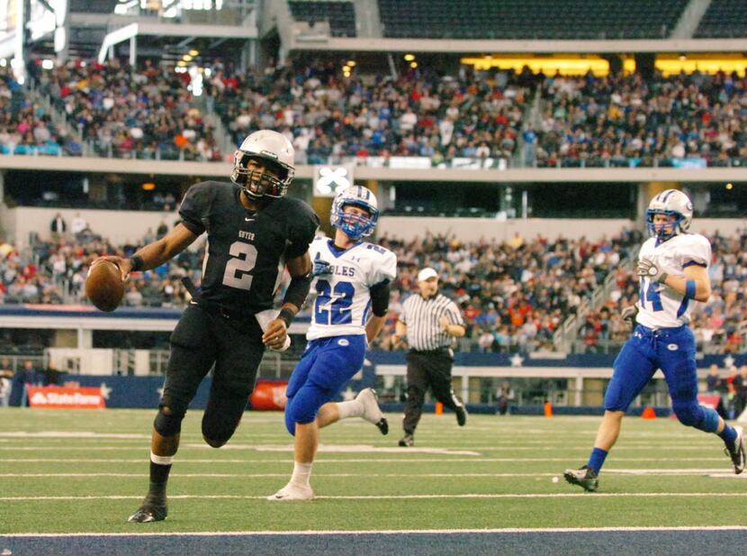 Jerrod Heard, Denton Guyer/ Passing: 2,090 yards and 17 touchdowns/ Rushing: 2,138 yards and...
