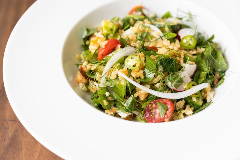 Crispy Rice Salad is among dishes served at Chris Shepher's UB Preserv