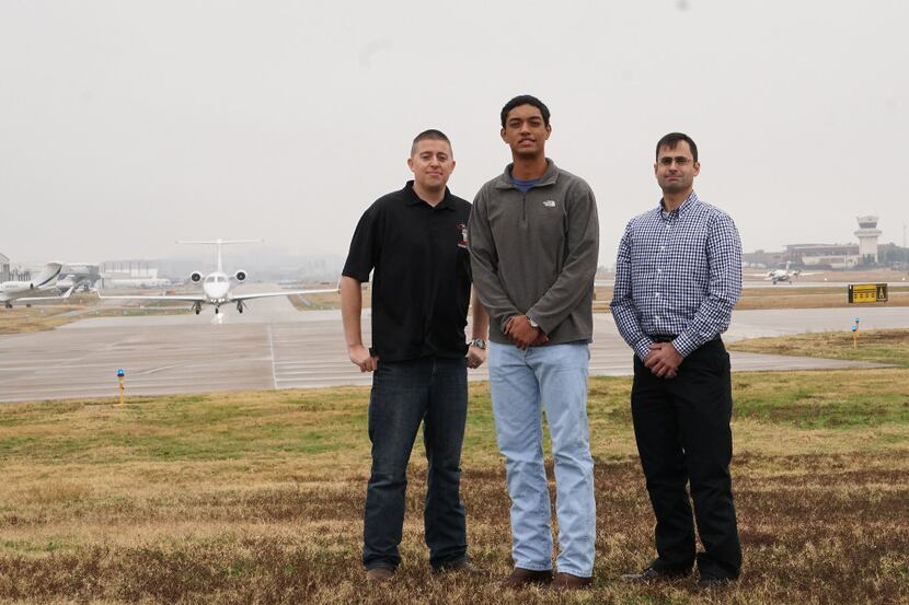 Air traffic controller Marc Gough (left) alerted pilot Daniel Luna (center) and FAA...