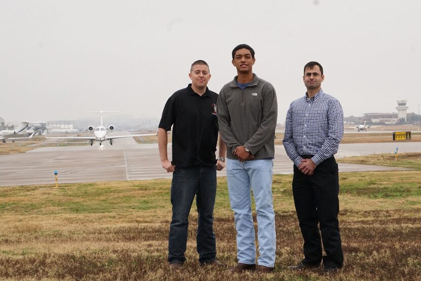 Air traffic controller Marc Gough (left) alerted pilot Daniel Luna (center) and FAA...