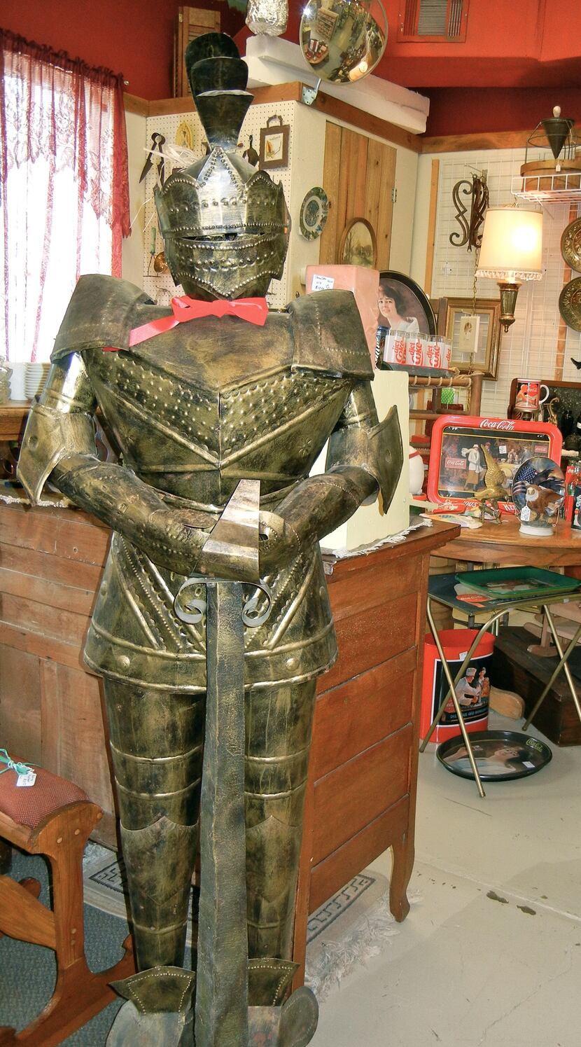 Unusual items such as this tin soldier abound at Lone Star Gifts. 
