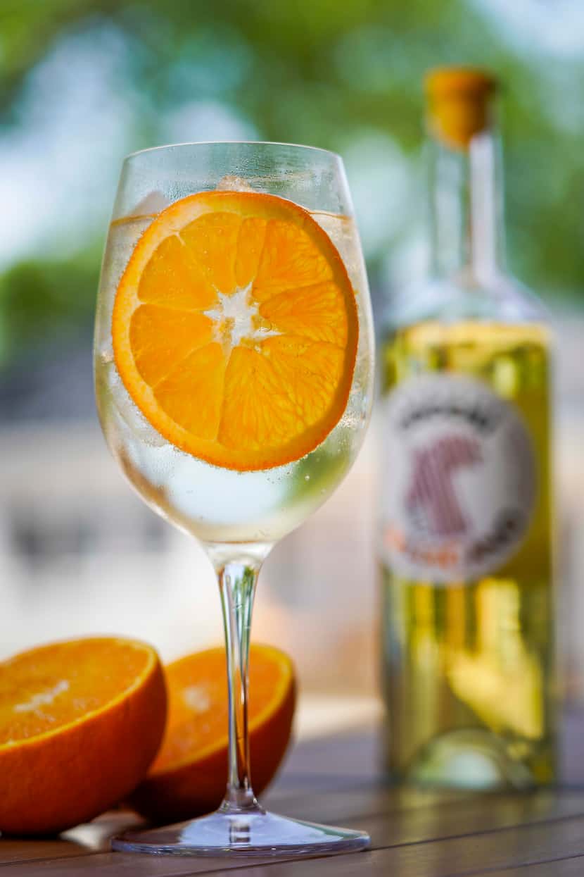A Cocchi Americano Spritz, which was created by Jennifer Uygur of Lucia and Macellaio...