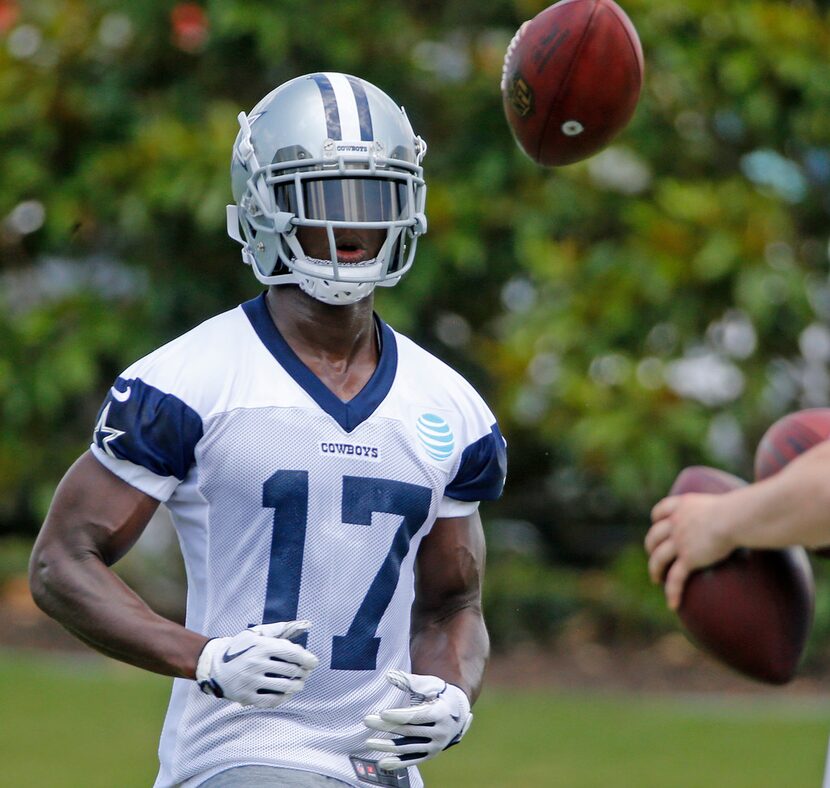 Dallas Cowboys wide receiver Allen Hurns (17) is pictured during Dallas Cowboys OTA football...