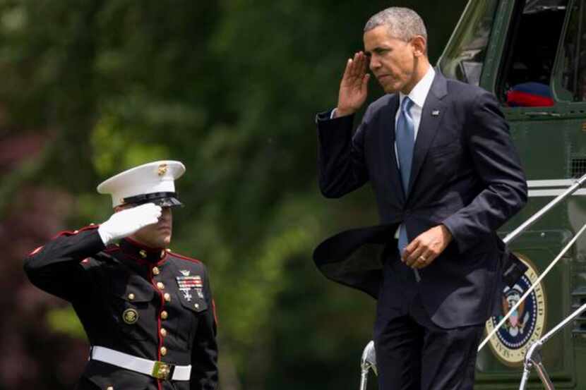
President Barack Obama stepped from Marine One on the South Lawn of the White House in...