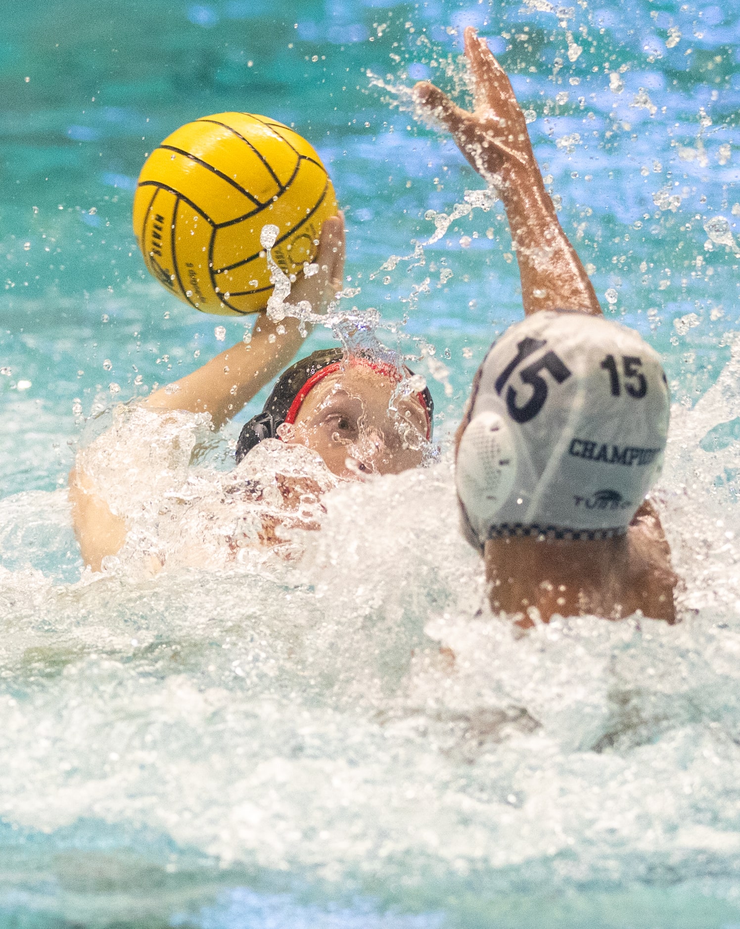 Flower Mound Marcus attacker Aiden Carney lines up a shot as Boerne Champion attacker Aaron...