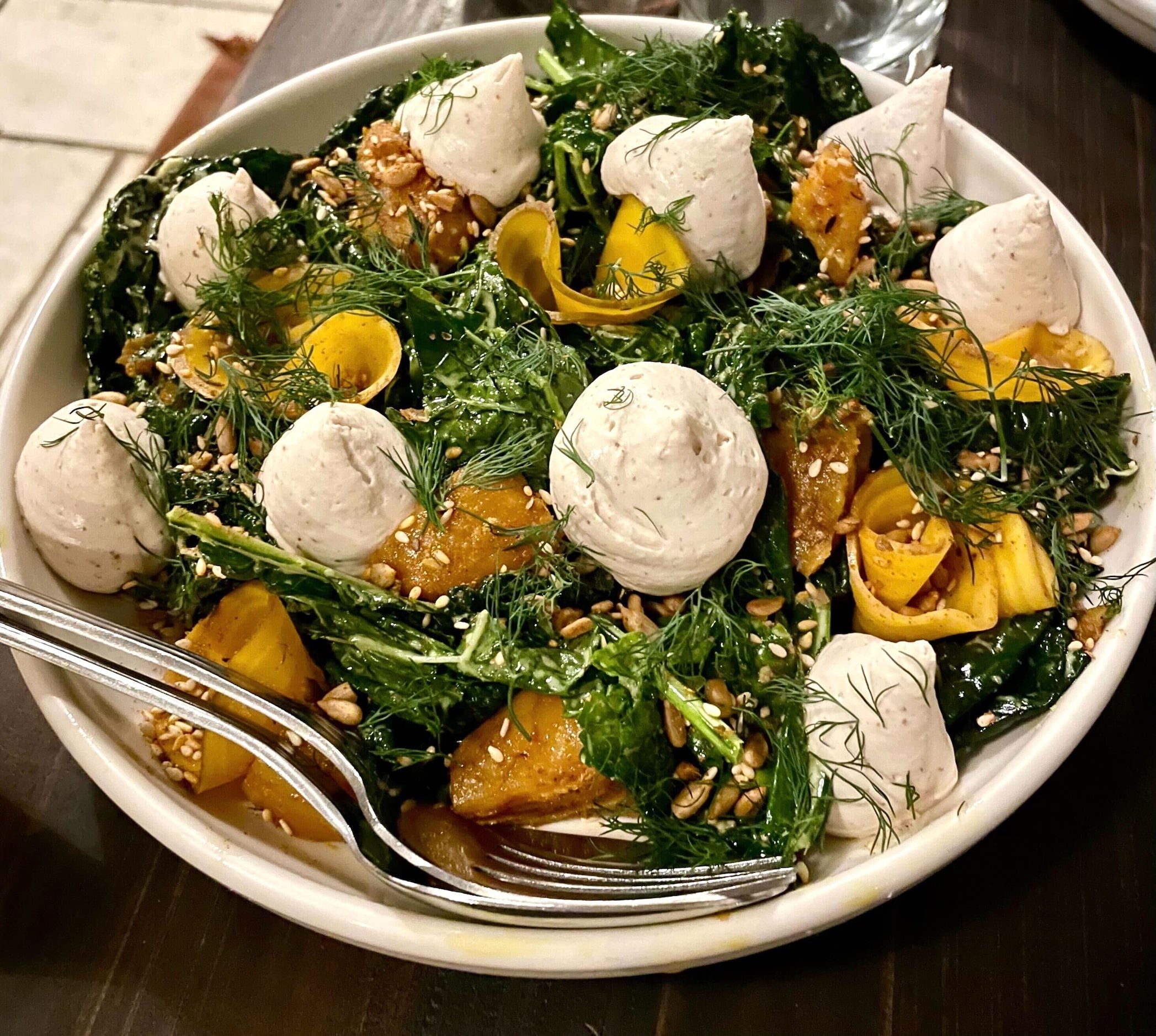 The salads at Petra and the Beast in Dallas were legendary.  This Comeback Creek Kale Salad...