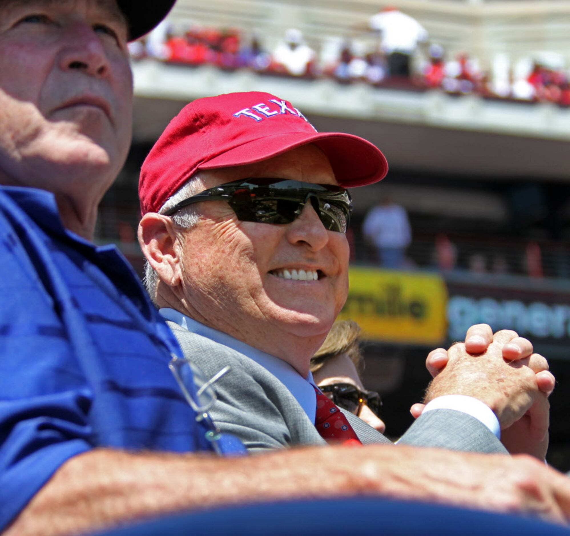 Greg Abbott, George W. Bush, Nolan Ryan Taking Part in Rangers