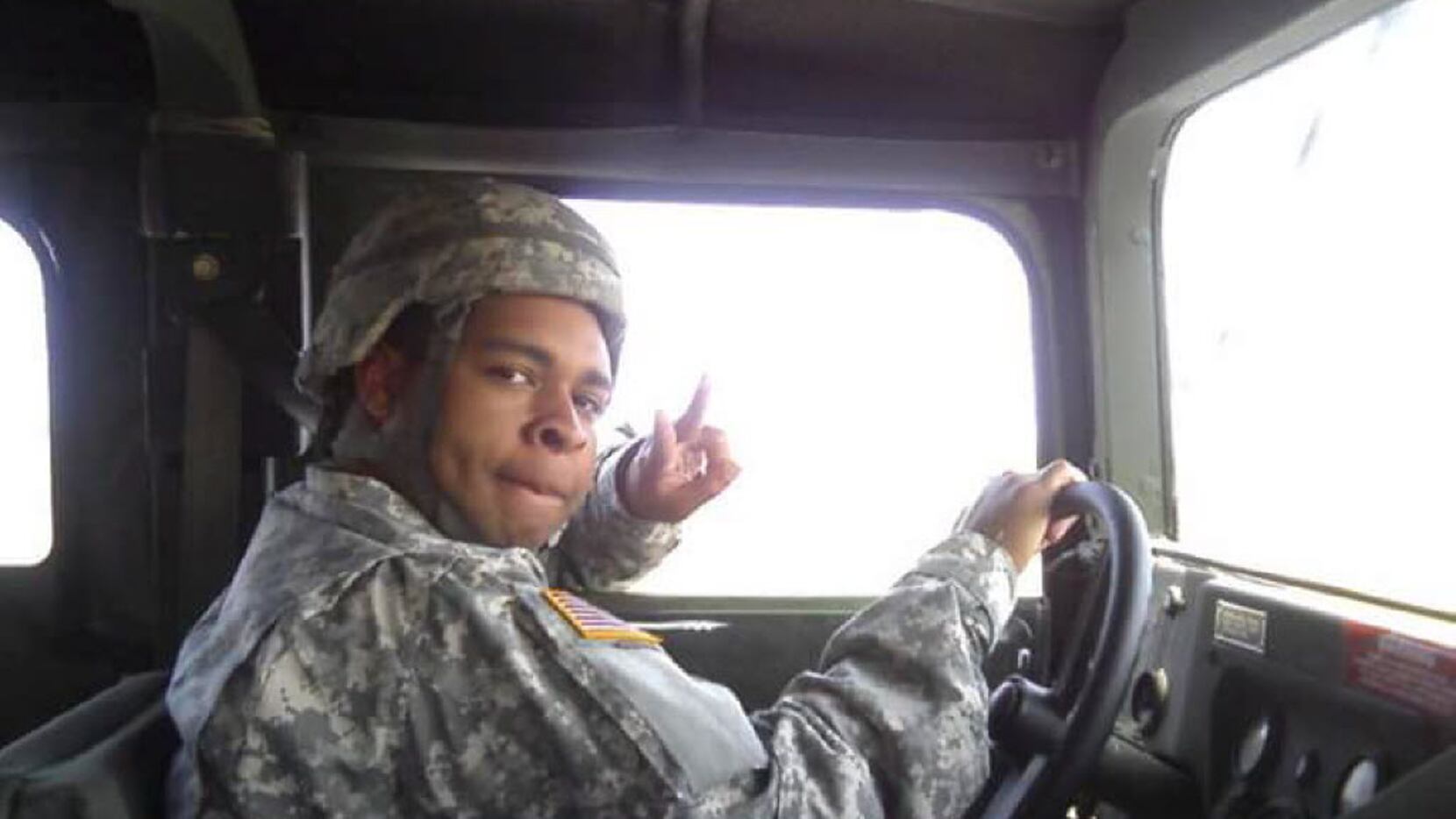 A soldier who served in the Army with Micah Johnson posted this photo of him on Facebook. 