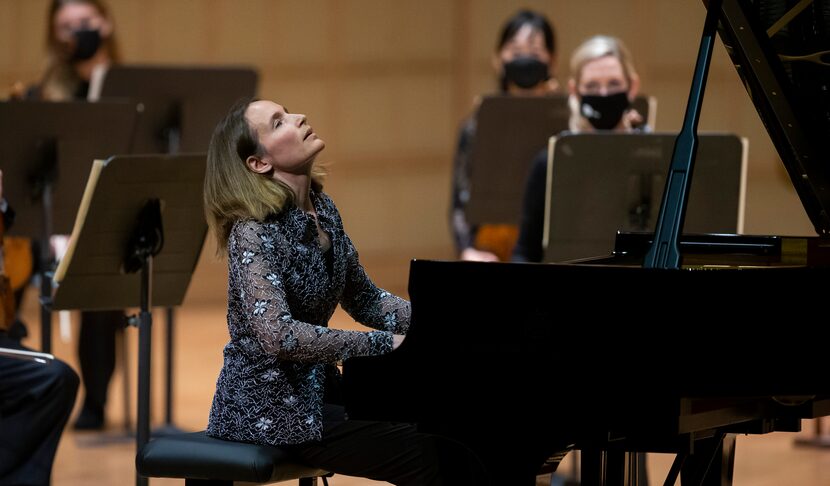 Pianist Helene Grimaud performs Mozart's Piano Concerto No. 20 in D minor with guest...